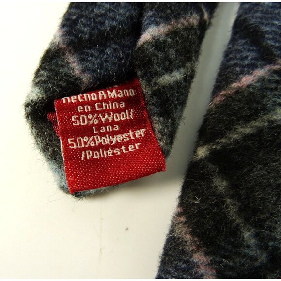 Penguin Wool Blend Plaid Tie Gray Blue Pink Necktie Slim 2 1/4in - Picture 6 of 8